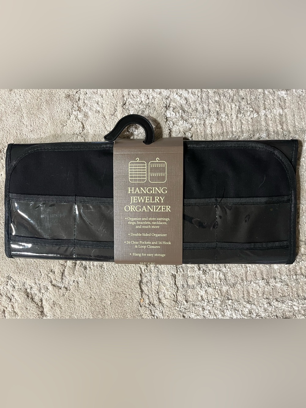 Hanging Jewelry Organizer - Black
